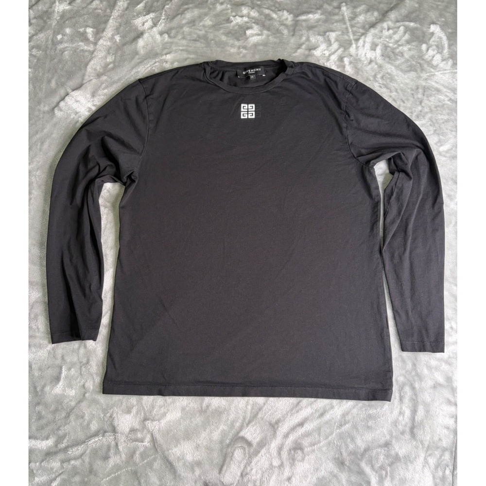 Givenchy Uniformes 4G Logo Mens XL Black T-Shirt Long Sleeves